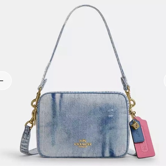 Coach Denim Blue Crossbody Bag with Pink Tag - Picture 7 of 9